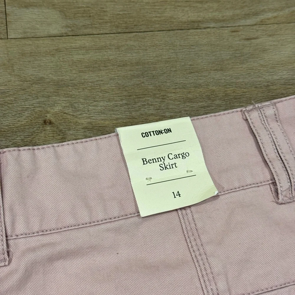 NWT Cotton On Benny Cargo Skirt Pink Size 10 - Picture 6 of 6